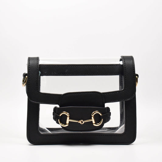 Ashley Clear Handbag: Black