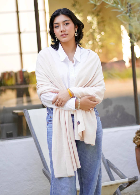 Blush Cashmere Scarf/ Wrap