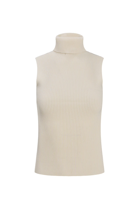 Annie Sleeveless Sweater - Cream