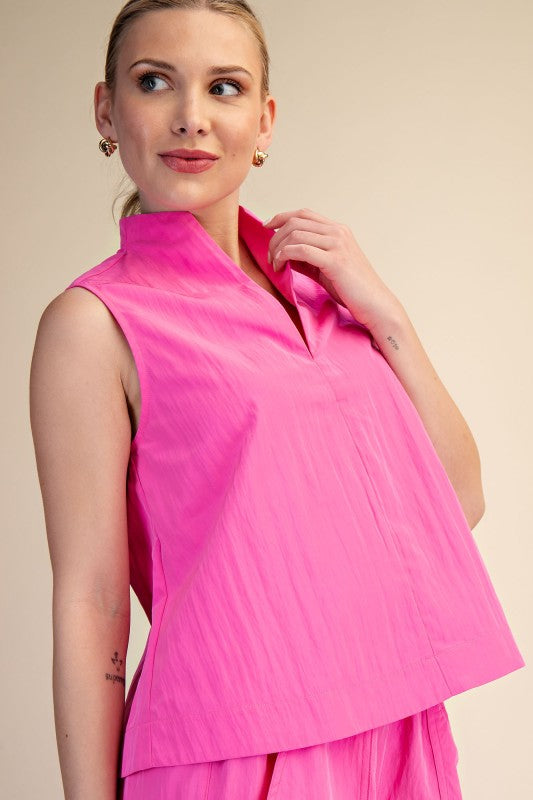 Leighton Top - Hot Pink