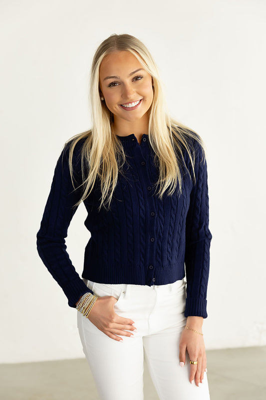 Carley Cardigan - Navy
