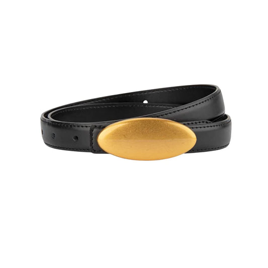 Brushed Oval Buckle Belt