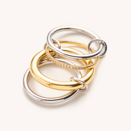 Nikki Smith Designs - Olivia Mixed Metal Stacked Ring Set