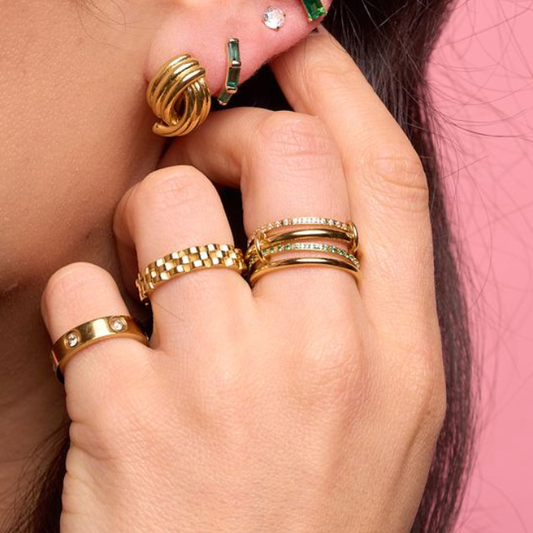 Nikki Smith Designs - Madelyn Emerald Stacked Ring