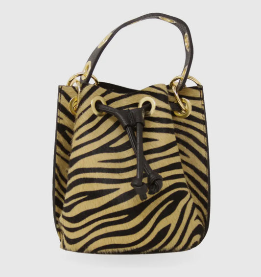Cowhide Bucket Bag - Tiger