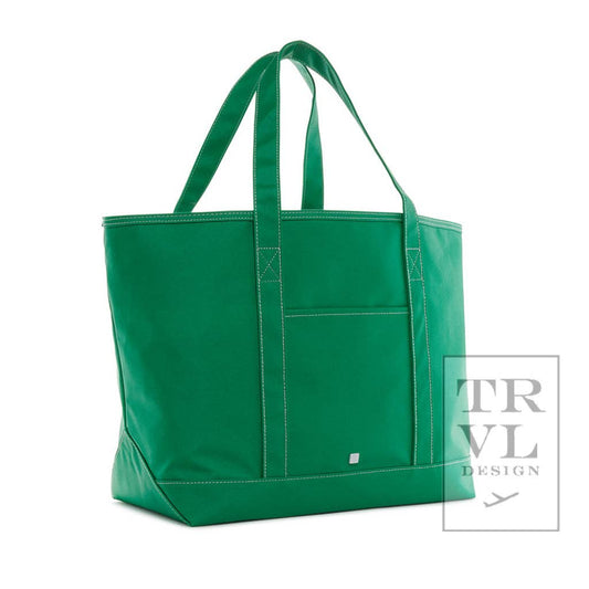 Maxi Tote - Coated Canvas Large Kelly Green