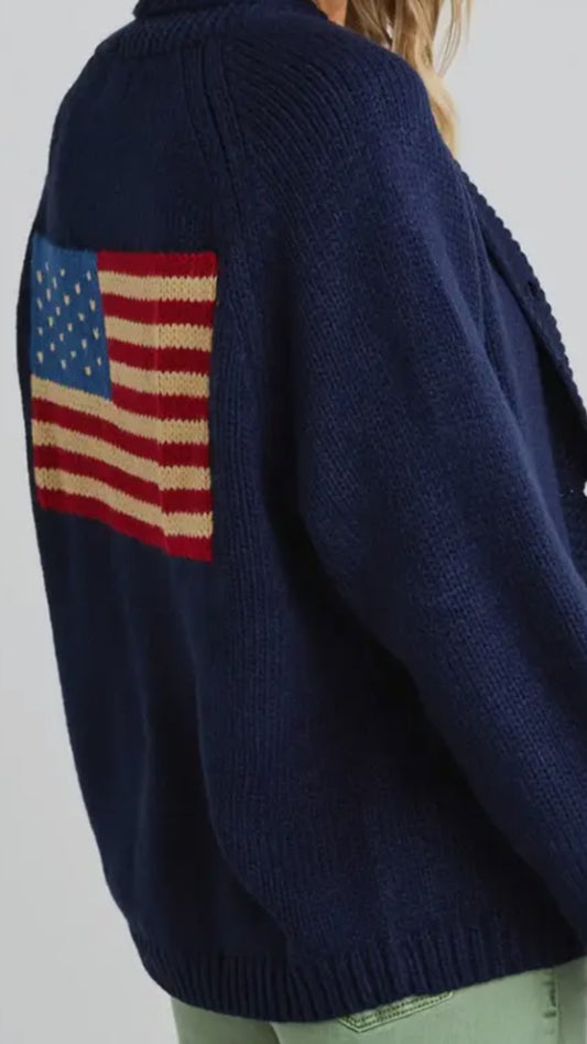 Navy Flag Sweater