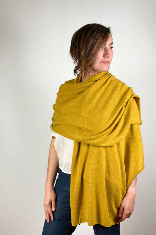 Yellow Cashmere Scarf/Wrap
