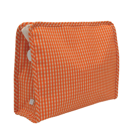 Roadie Large- Gingham Orange coated canvas