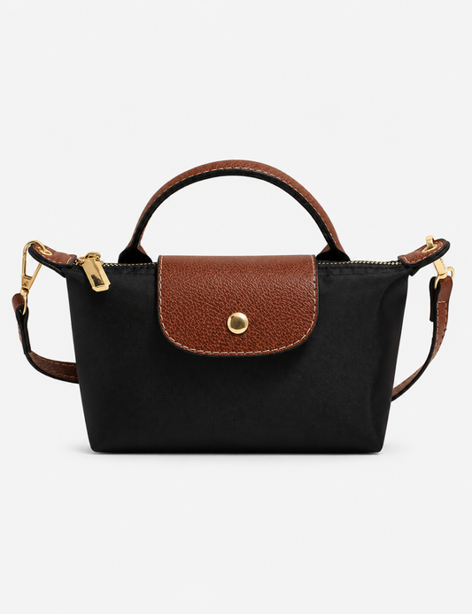 Crossbody Color Block Bag - Black
