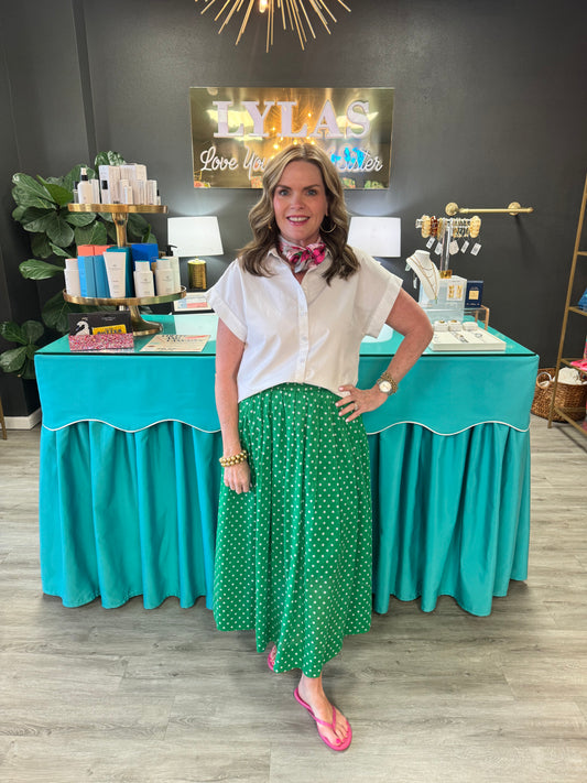 Sophie Polka Dot Midi Skirt