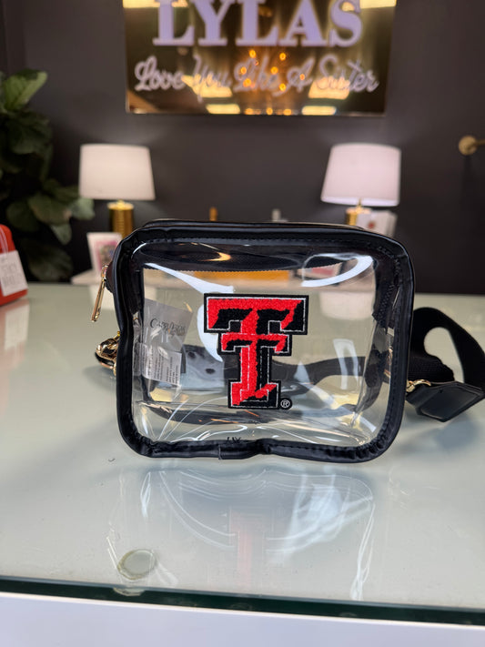 Varsity Patch Crossbody Clear Bag