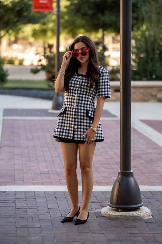Black Gingham Dress