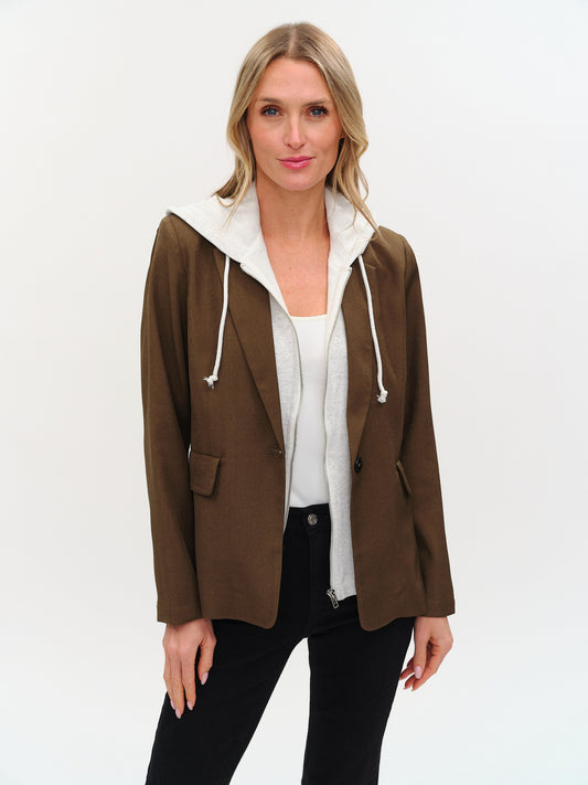 Drew Blazer w/sweatshirt insert - Olive
