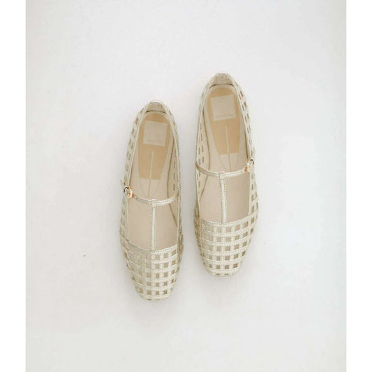 Rains Light Gold Stella Ballet Flats