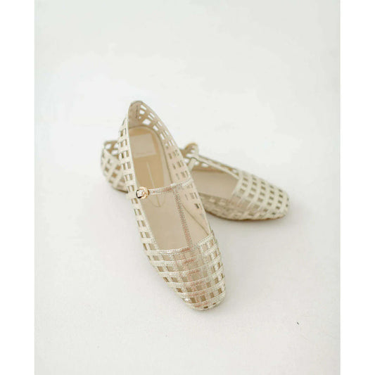 Rains Light Gold Stella Ballet Flats