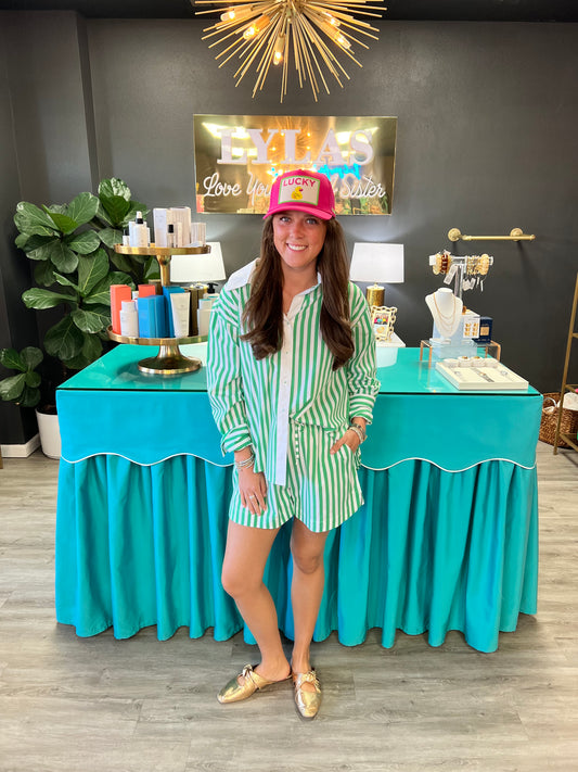 Kelly Stripe Short Set