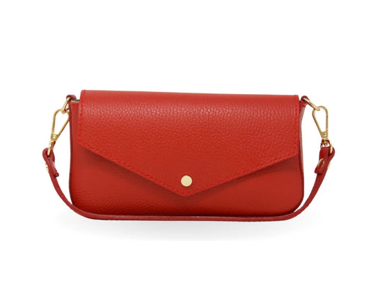 Red Leather Crossbody