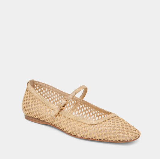 Reyes Woven Raffia Ballet Flat - Natural