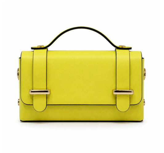 German Fuentes Top Handle Crossbody - Yellow