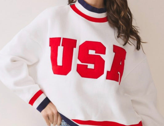 All American Mock Neck Sweatshirt