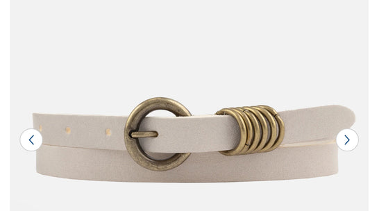 Creme Leather Belt