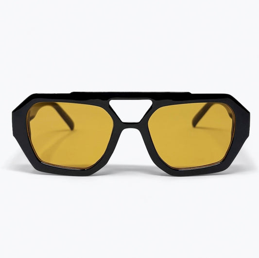 Black Sunglasses with Yellow Frame