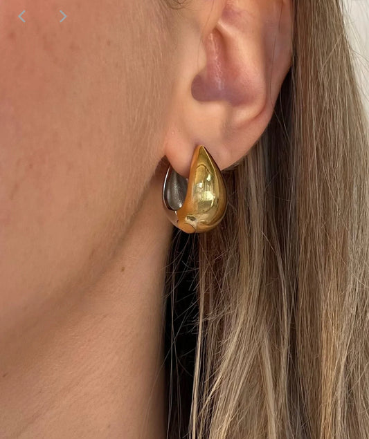 Mixed Metal Huggies - Large