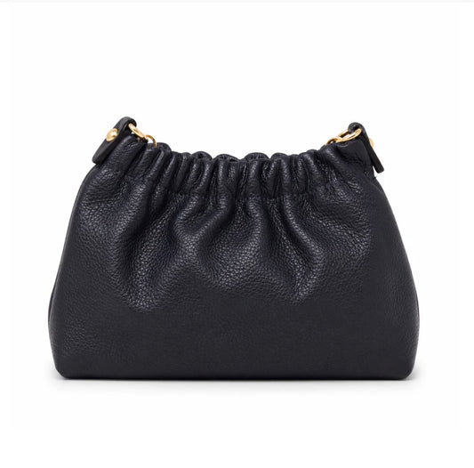 Italian Leather Clutch and Crossbody - Navy