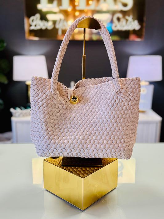 BC Woven Tote: White