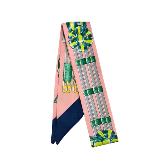 Pink Musical Instrument Twilly Scarf