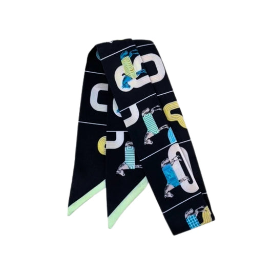 Black Fashion Icon Skinny Scarf