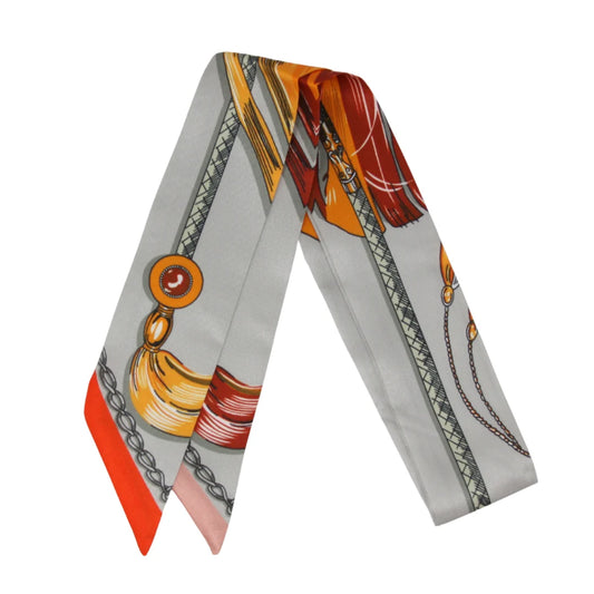 Grey Horse Tack Inspired Skinny Scarf