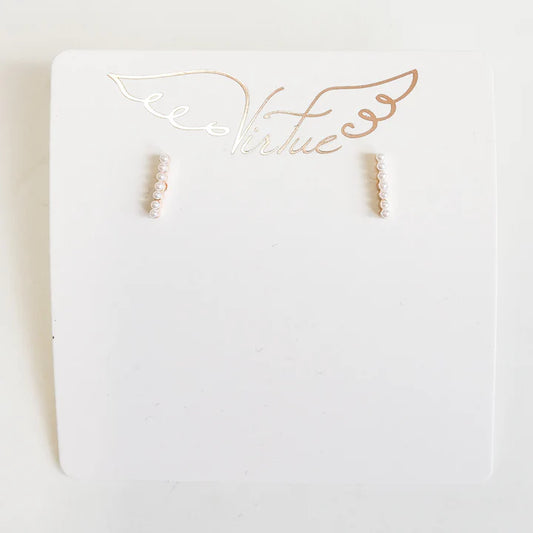 Pearl Bar Studs