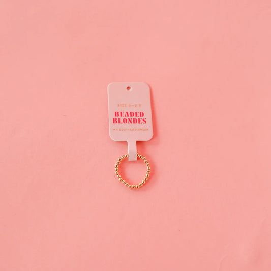 Ella 2.5MM Beaded Band - Gold