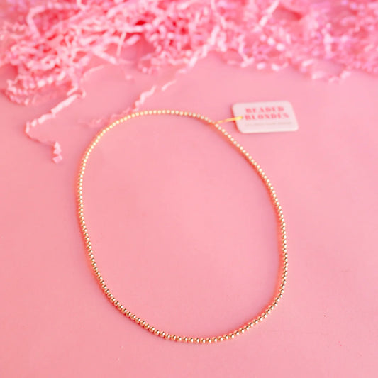 Beaded 3MM Choker - Gold