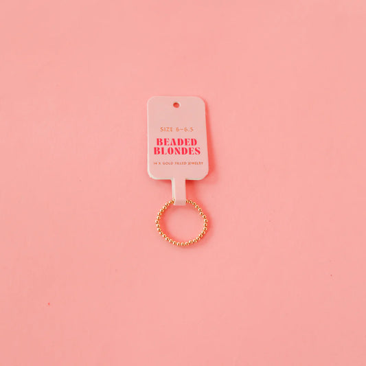 Lexi 2MM Beaded Band - Gold