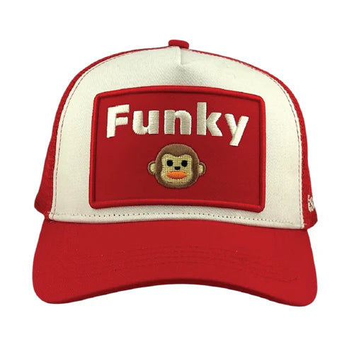 Funky Monkey Trucker Hat - Red