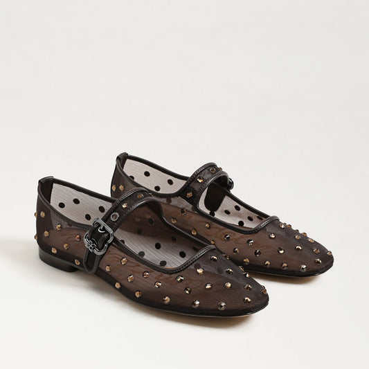 Michaela Mesh Flats - Noir