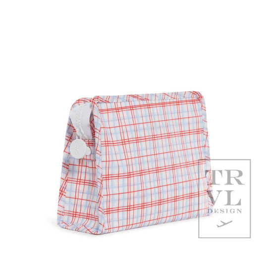 TRVL Design - Roadie Medium - Classic Plaid Red Zip Pouch