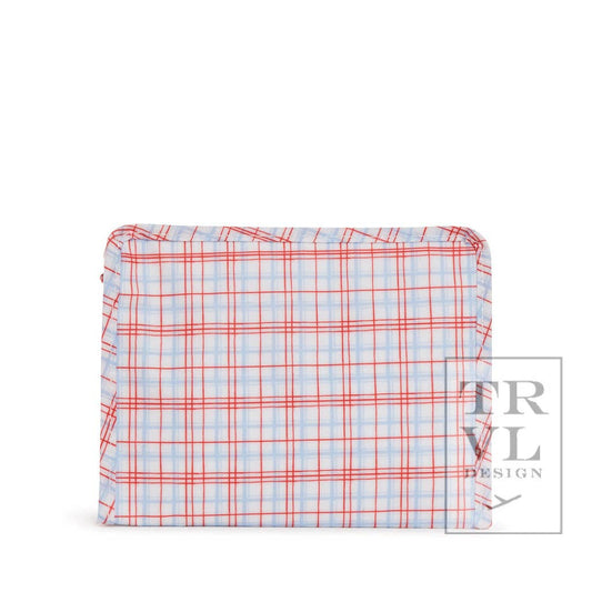 TRVL Design - Roadie Medium - Classic Plaid Red Zip Pouch