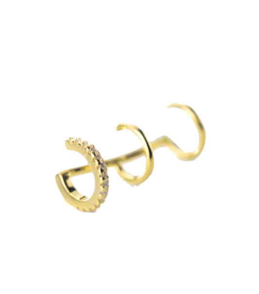 3 Hoop Ear Cuff