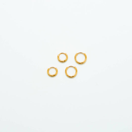 Admiral Row - Gold Double Pack - Mini Hoop Earrings