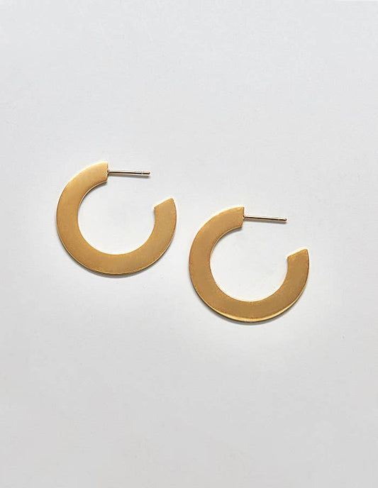 Admiral Row - Small Flat Hoop Earrings