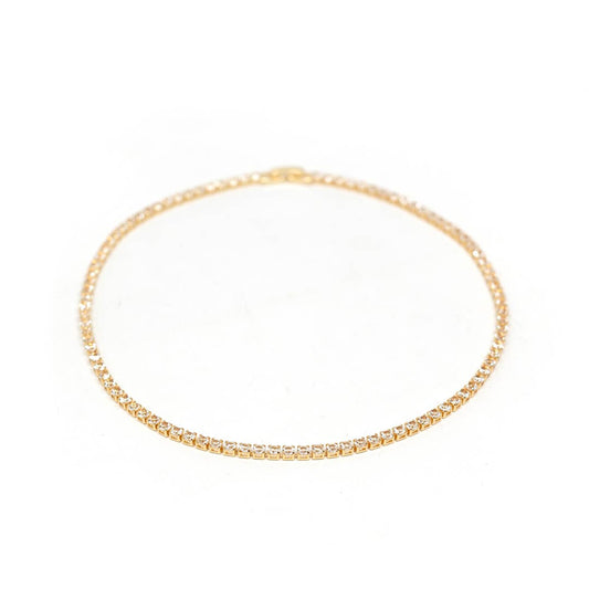 The Sis Kiss - Princess Tennis Necklace 14” with Closure