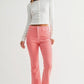 Red Gingham Check - Crop Flare
