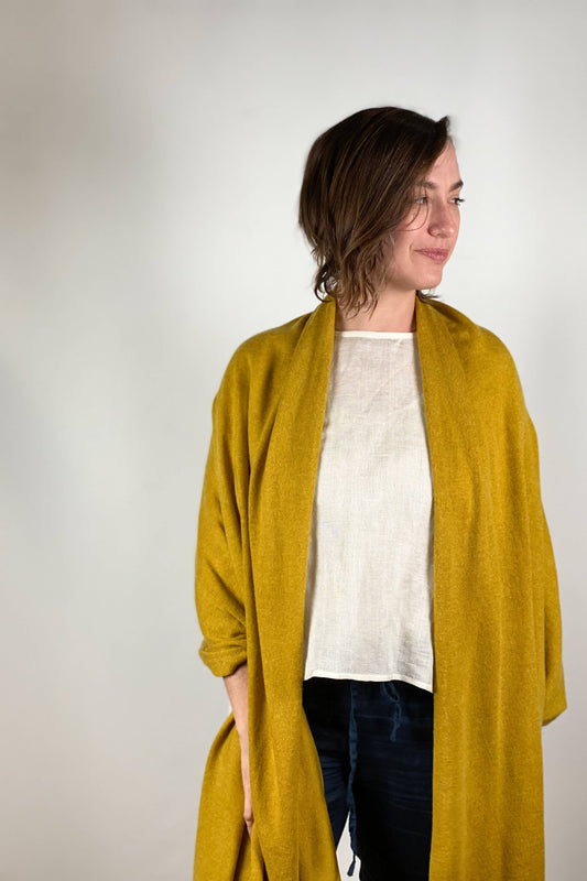 Yellow Cashmere Scarf/Wrap