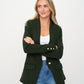 Hillary Knitted Tailored Blazer - Olive