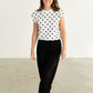Polka Dot Sleeveless Sweater - Black