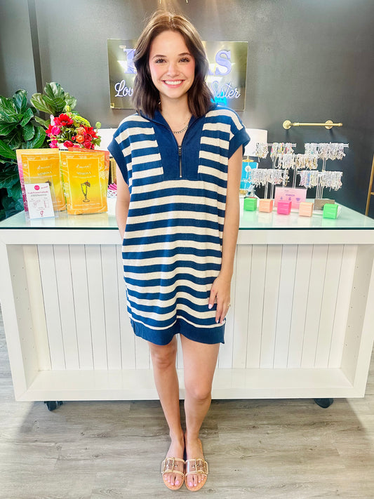 Striped Terry Cloth Dress